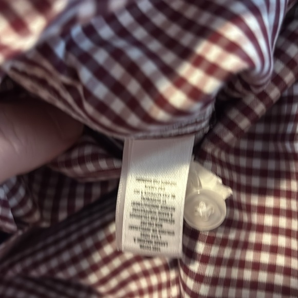 Bonobos men’s maroon gingham tailored fit button down shirt size 15.5 - Picture 9 of 9